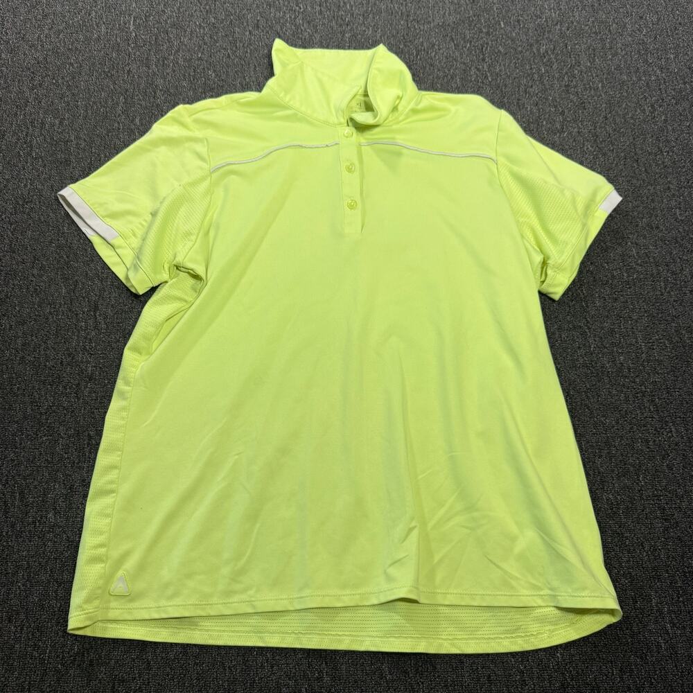 Vintage Y2k Antigua Lime Green Women's Golf Tennis Athletic Polo XL